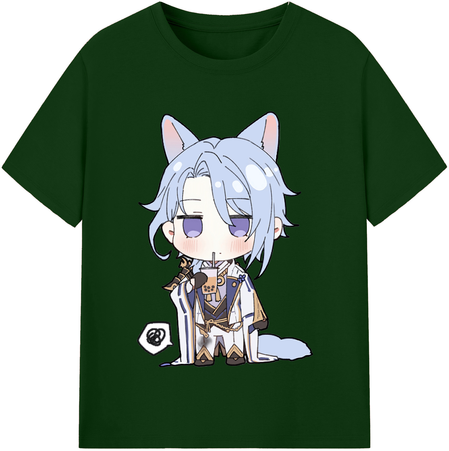 げんし神 神里綾人 かみさとあやと genshin Kamisato Ayato 綿100％半袖Tシャツ（フロントプリント）